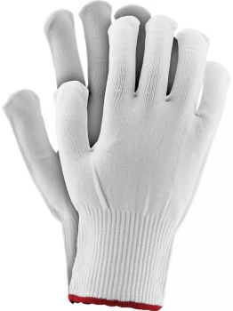 Rękawice tkaninowe Reis, RPOLY, nylon, rozmiar 8, biały