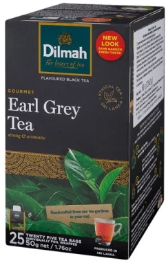 Herbata Earl Grey czarna w kopertach Dilmah, 25sztuk x 2g
