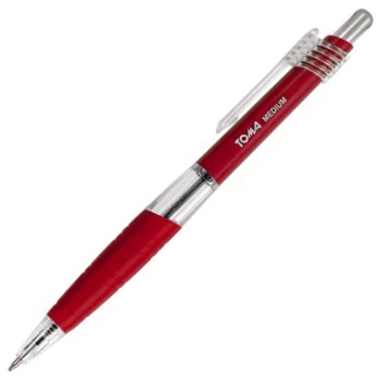 Długopis automatyczny Toma TO-038, Medium, 1mm, czerwony