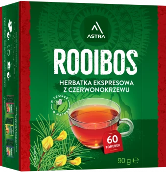 Herbata ziołowa w torebkach Astra Rooibos, 60 sztuk x 1.5g
