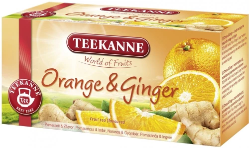 Herbata owocowa w kopertach Teekanne Orange&Ginger, pomarańcza i imbir, 20 sztuk x 2.5g