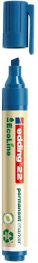 Marker permanentny edding 22 EcoLine, ścięta, 1-5mm, niebieski