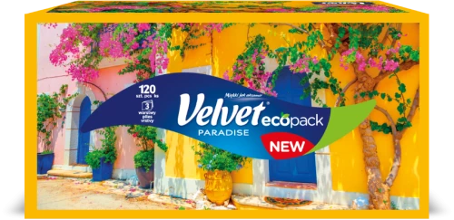Chusteczki higieniczne Velvet Paradise, w kartoniku, 120 sztuk