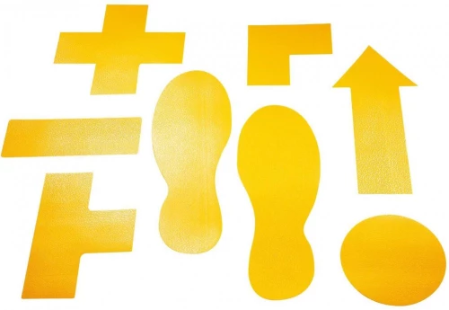 Naklejka podłogowa/znacznik Durable, kształt litery "L", 10 sztuk, żółty