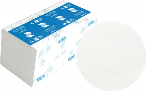 Ręcznik papierowy Velvet Care Professional, dwuwarstwowy, w składce ZZ, 150 składek, biały