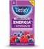 Herbata funkcjonalna w torebkach Tetley Super Fruits Energia z wit.B6, Jagoda i Malina, 20 sztuk