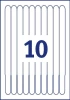 Identyfikator Avery Zweckform, opaska identyfikacyjna na nadgarstki do zadruku, A4, 265 x 18 mm, 10 arkuszy, biały