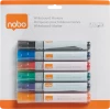 Marker suchościeralny Nobo Liquid Ink, okrągła, 6 sztuk, mix kolorów