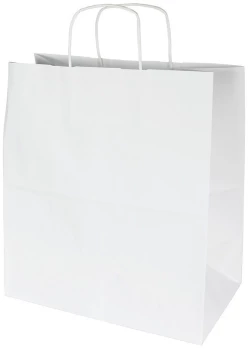 Torba papierowa Ecobag, 305x170x425mm, 100 sztuk, biały