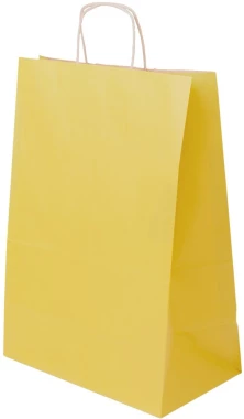 Torba papierowa Ecobag, 305x170x425mm, 100 sztuk, żółty