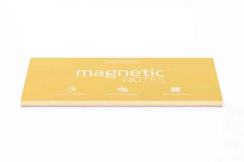 Karteczki elektrostatyczne Magnetic, 200x100mm, 100 karteczek, żółty pastelowy