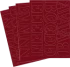 Litery samoprzylepne, 5 cm, A-Z na 4 ark., czerwony