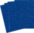 Litery samoprzylepne, 5 cm, A-Z na 4 ark., niebieski