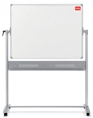 Tablica mobilna suchościeralno- magnetyczna Nobo, Prestige, w ramie aluminiowej, ceramiczna,150x120cm, biały