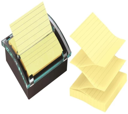 Karteczki samoprzylepne  Post-it Super Sticky Z-Notes XL, w linię, 101x101mm, 5x90 karteczek, żółty