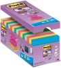 Karteczki samoprzylepne Post-It Super Sticky Z-Notes (R330-SS-VP16), 76x76mm, 16 (14+2  gratis) x 90 karteczek, mix kolorów