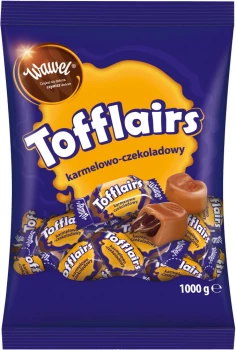 Cukierki Wawel Tofflairs, karmelowo-czekoladowy, 1kg