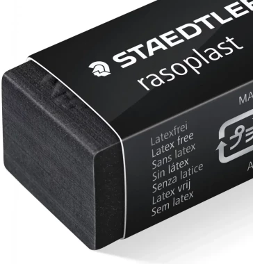 Gumka ołówkowa Staedtler, Rasoplast, 33x16x13mm, czarny