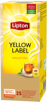 Herbata czarna w kopertach Lipton Yellow Label, 25 sztuk x 2g