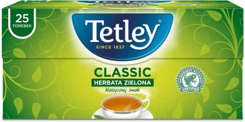 Herbata zielona w torebkach Tetley Classic, 25 sztuk x 1.5g