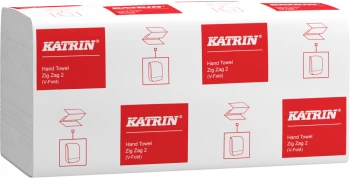 Ręcznik papierowy Katrin Classic 35298, dwuwarstwowy, w składce ZZ, 200 składek, biały