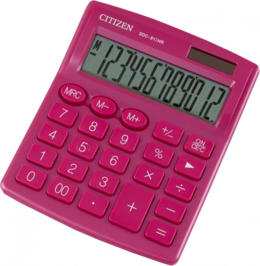 Kalkulator biurowy Citizen SDC-812, 12 cyfr, różowy