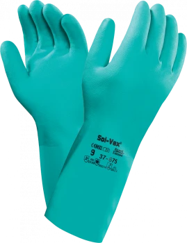 Rękawice nitrylowe Ansell Solvex 37-675, rozmiar 7, zielony (c)