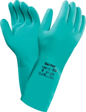 Rękawice nitrylowe Ansell Solvex 37-675, rozmiar 9, zielony (c)