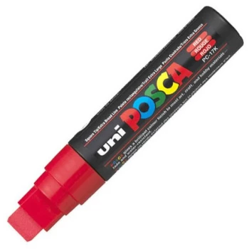 Marker z farbą plakatową Uni Posca PC-17K, ścięta, 15 mm, czerwony