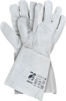 Rękawice skórzane Reis Indianex Gloves, spawalnicze, rozmiar 11, biały