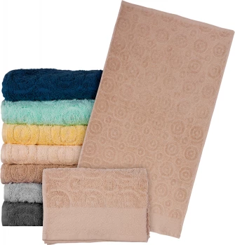Ręcznik Reis Egypt, bawełna frotte, 70x140cm, 500g/m2, beżowy