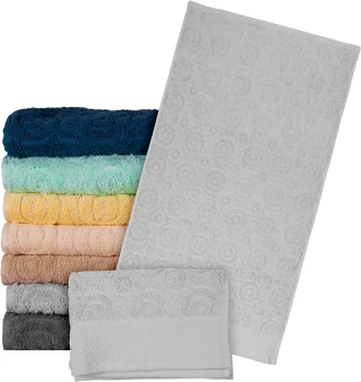Ręcznik Reis Egypt, bawełna frotte, 70x140cm, 500g/m2, jasnoszary