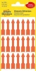 Etykiety ostrzegawcze Avery Zweckform, strzałki, 39x9mm, 63 sztuk, pomarańczowy odblaskowy