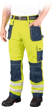 Spodnie odblaskowe do pasa Leber&Hollman Formen, rozmiar 58, żółto-granatowy