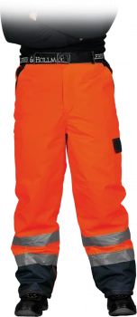 Spodnie ocieplane odblaskowe Leber&Hollman Viberto, rozmiar M, pomarańczowy