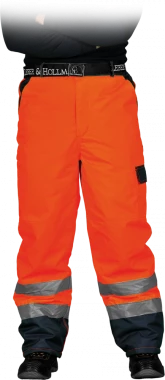Spodnie ocieplane odblaskowe Leber&Hollman Viberto, rozmiar XL, pomarańczowy