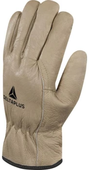 Rękawice termoizolacyjne Delta Plus FBF50, skóra licowa bydlęca, rozmiar 10, beżowy
