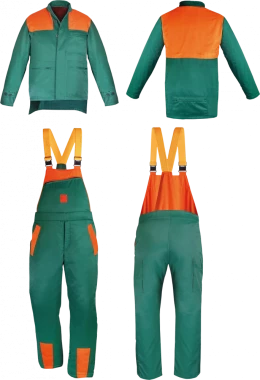 Ubranie ochronne dla pilarza Drwal DR-PIL-U, rozmiar L, zielono-pomarańczowy