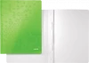 Skoroszyt kartonowy bez oczek Leitz Wow, A4, do 250 kartek, 300g/m2, zielony metalik