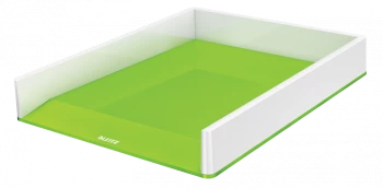 Półka na dokumenty Leitz Wow, A4, plastikowa, dwukolorowa, biały/zielony