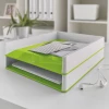 Półka na dokumenty Leitz Wow, A4, plastikowa, dwukolorowa, biały/zielony