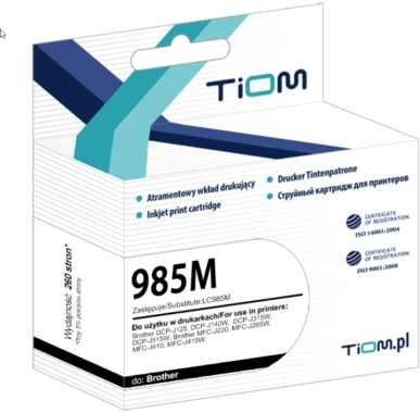 Tusz Tiom Ti-B985M LC-985 M (LC985M), 260 stron, magenta (purpurowy)