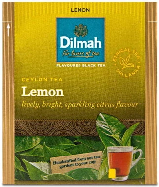 Herbata czarna aromatyzowana w kopertach Dilmah Lemon, cytrynowy, 25 sztuk x 2g