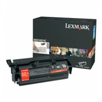 Toner Lexmark (X651H21E), 25000 stron, black (czarny)