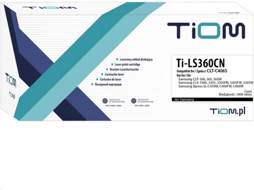 Toner Tiom Ti-LS360CN ST984A (CLT-C406S), 1000 stron, cyan (błękitny)