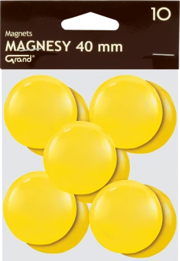 Magnes Grand, 40mm, 10 sztuk, żółty