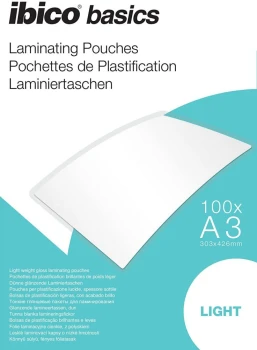 Folia do laminacji Ibico, 303x426mm, A3, 2x75 µm, 100 arkuszy