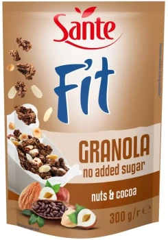 Granola Sante Fit, orzechy/kakao, bez cukru, 300g