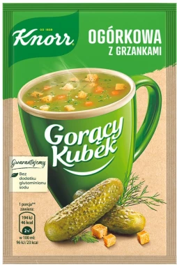 Zupa Knorr Gorący Kubek, ogórkowa z grzankami, 13g