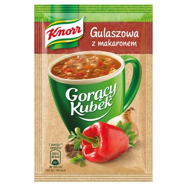 Zupa Knorr Gorący Kubek, gulaszowa z makaronem, 16g